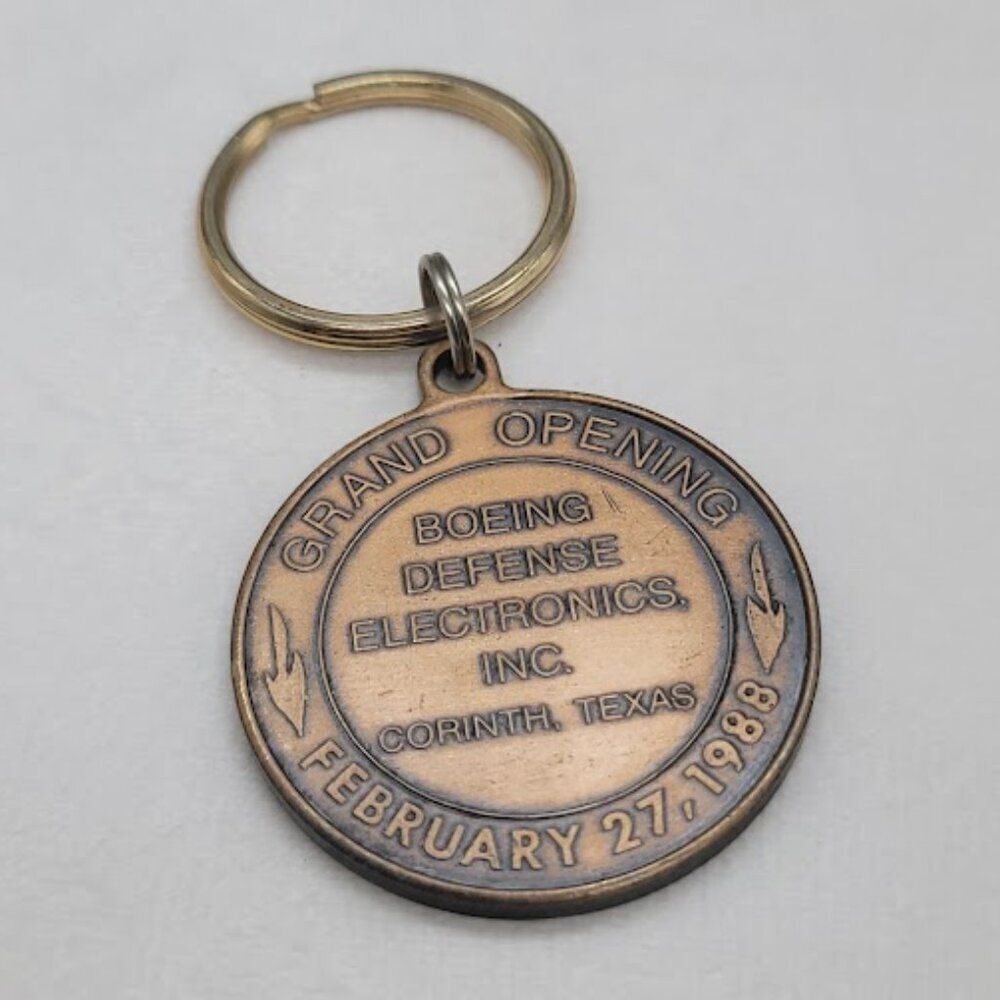 VINTAGE Boeing 1988 Metal Keychain